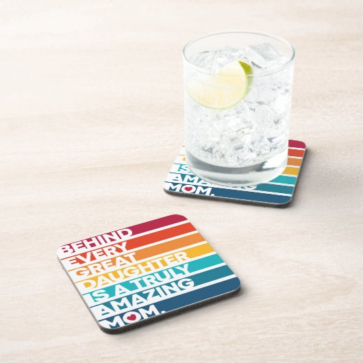 可愛いデザイン表現文字母の日 コースター (右側)