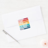 可愛いデザイン表現文字母の日 スクエアシール (封筒)