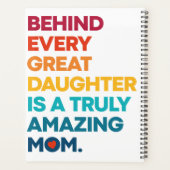 可愛いデザイン表現文字母の日 プランナー手帳 (裏面)