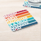 可愛いデザイン表現文字母の日 ペーパーコースター (アングル)