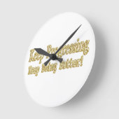 可愛いデザイン「進保進」について。買 ラウンド壁時計 (傾斜)