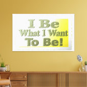 可愛いデザイン「I Be」についてTシャツ装飾用クッショントリ キャンバスプリント (インサイチュ (リビング))