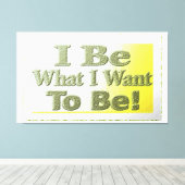 可愛いデザイン「I Be」についてTシャツ装飾用クッショントリ キャンバスプリント (インサイチュ (ウッドフロア))