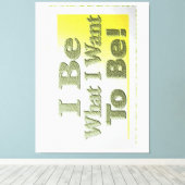 可愛いデザイン「I Be」についてTシャツ装飾用クッショントリ キャンバスプリント (インサイチュ (ウッドフロア))