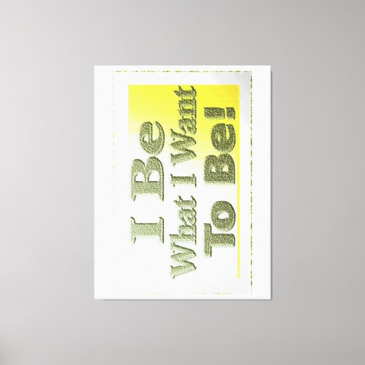 可愛いデザイン「I Be」についてTシャツ装飾用クッショントリ キャンバスプリント (正面)