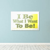 可愛いデザイン「I Be」についてTシャツ装飾用クッショントリ キャンバスプリント (インサイチュ (ウッドフロア))