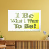 可愛いデザイン「I Be」についてTシャツ装飾用クッショントリ キャンバスプリント (インサイチュ (リビング))