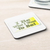 可愛いデザイン「I Be」についてTシャツ装飾用クッショントリ コースター (左側)