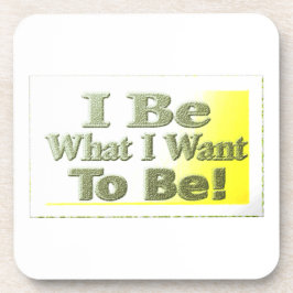 可愛いデザイン「I Be」についてTシャツ装飾用クッショントリ コースター