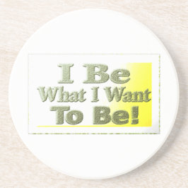 可愛いデザイン「I Be」についてTシャツ装飾用クッショントリ コースター