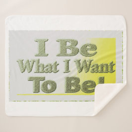 可愛いデザイン「I Be」についてTシャツ装飾用クッショントリ シェルパブランケット