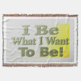 可愛いデザイン「I Be」についてTシャツ装飾用クッショントリ スローブランケット