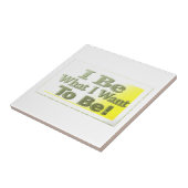 可愛いデザイン「I Be」についてTシャツ装飾用クッショントリ タイル (側面)