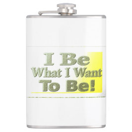 可愛いデザイン「I Be」についてTシャツ装飾用クッショントリ フラスク