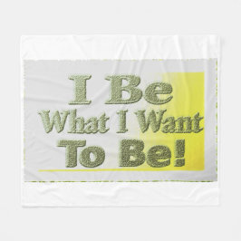 可愛いデザイン「I Be」についてTシャツ装飾用クッショントリ フリースブランケット