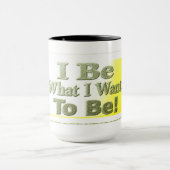 可愛いデザイン「I Be」についてTシャツ装飾用クッショントリ マグカップ (中央)