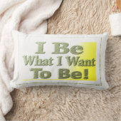 可愛いデザイン「I Be」についてTシャツ装飾用クッショントリ ランバークッション (ブランケット)