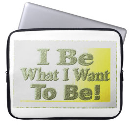 可愛いデザイン「I Be」 ラップトップスリーブ