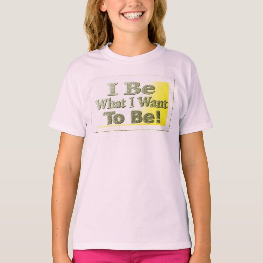 可愛いデザイン「I Be」Tシャツ Tシャツ (正面)