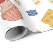 可愛いデザートギフトラップ – 甘い、おもしろいと完璧 ラッピングペーパー (ロールコーナー)