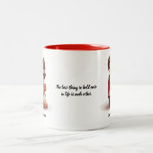 可愛いデシ新郎新婦インディアン結婚ズ ツートーンマグカップ (中央)