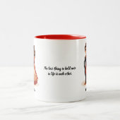 可愛いデシ新郎新婦インディアン結婚ズ ツートーンマグカップ (中央)