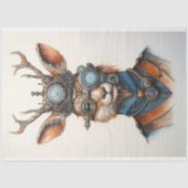 可愛いデジタルスチームパンクトナカイ画像D6デコページ 薄葉紙 (正面)