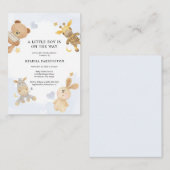 可愛いトイパステルブルーかわいい赤ちゃんシャワー ノートカード (正面/裏面)