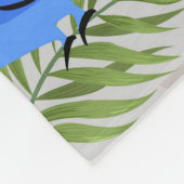 可愛いトゥーカンの鳥、オールバーディパターン、水彩 フリースブランケット (角)