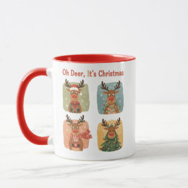 可愛いトナカイのクリスマス – Oh Deer マグカップ