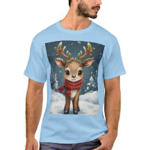 可愛いトナカイのクリスマスTシャツでお祭り気分