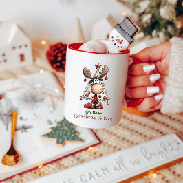 可愛いトナカイ「あっという間にクリスマス」 マグカップ
