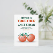 可愛いトマトカップルと一緒にカードに移動 ポストカード (スタンド正面)