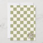 可愛いトマトベビーシャワー招待状 QR RSVP 招待状 (裏面)