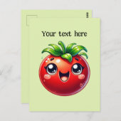 可愛いトマト好カスタマイズき ポストカード (正面/裏面)