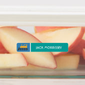 可愛いトラックカラフルの子供の名前 ラベル (貼付)