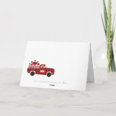 可愛いトラック荷物の愛のハート格言配信 カード (裏面)