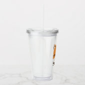 可愛いトラパーソナライズされたガ アクリルタンブラー (右)