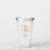 可愛いトラパーソナライズされたガ アクリルタンブラー (裏面)