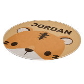 可愛いトラパーソナライズされたガ カッティングボード (角)