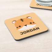 可愛いトラパーソナライズされたガ コースター (左側)