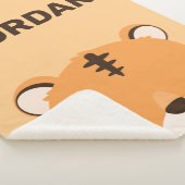 可愛いトラパーソナライズされたガ シェルパブランケット (3/4)