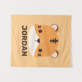 可愛いトラパーソナライズされたガ タペストリー (正面(横))