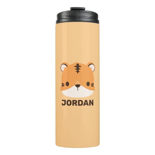 可愛いトラパーソナライズされたガ タンブラー (正面)