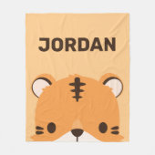 可愛いトラパーソナライズされたガ フリースブランケット (正面)