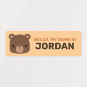 可愛いトラパーソナライズされたガ ラベル (デザイン2)