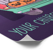 可愛いトランクまたはトリートカスタムのハロウィンポスター ポスター (角)