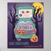 可愛いトランクまたはトリートカスタムのハロウィンポスター ポスター (正面)