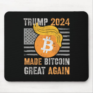 可愛いトランプ2024再び大統領にBitcoin素晴らしを作った マウスパッド