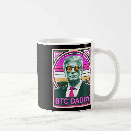 可愛いトランプBitcoin Btc Daddy Finance Audit Foomo My コーヒーマグカップ (右)